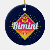 Rimini Emilia-Romagna Italië Retro Sunset  Keramisch Ornament (Voorkant)