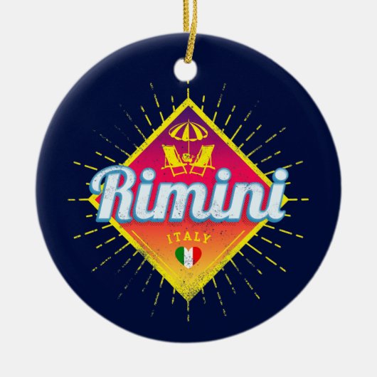 Rimini Emilia-Romagna Italië Retro Sunset  Keramisch Ornament (Voorkant)