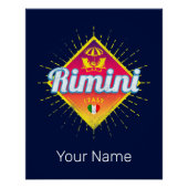 Rimini Emilia-Romagna Italië Retro Sunset  Perfect Poster (Voorkant)