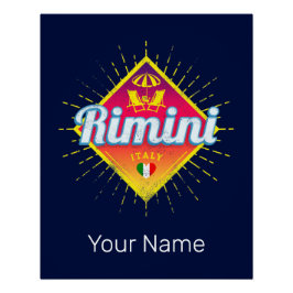 Rimini Emilia-Romagna Italië Retro Sunset  Perfect Poster