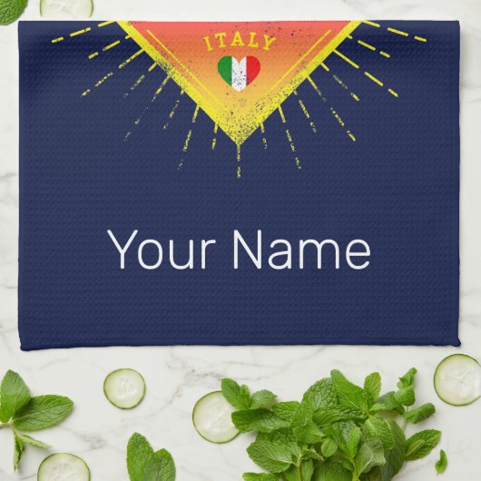 Rimini Emilia-Romagna Italië Retro Sunset Theedoek (Gevouwen)