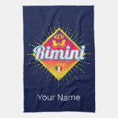 Rimini Emilia-Romagna Italië Retro Sunset Theedoek (Verticaal)