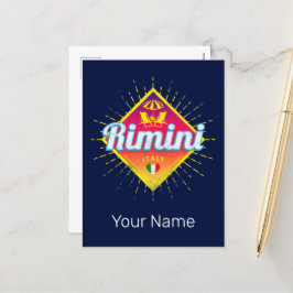 Rimini Emilia-Romagna Italië Retro Zonsondergang V Feestdagenkaart