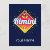 Rimini Emilia-Romagna Italië Retro Zonsondergang V Feestdagenkaart (Voorkant)