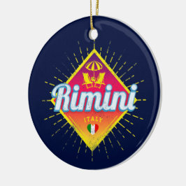 Rimini Emilia-Romagna Italië Retro Zonsondergang V Keramisch Ornament