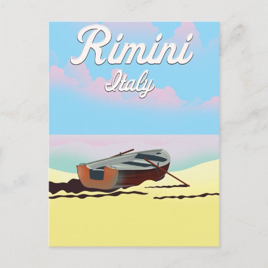Rimini Italië strandposter Briefkaart (Voorkant)