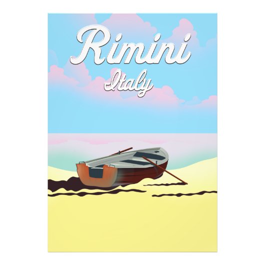 Rimini Italië strandposter Foto Afdruk (Voorkant)