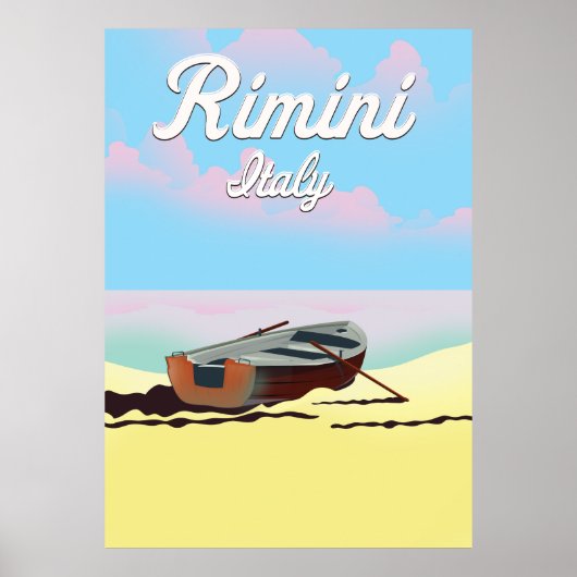 Rimini Italië strandposter Poster (Voorkant)