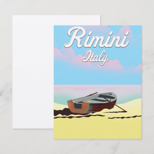Rimini Italië strandstrand poster (Voorkant / Achterkant)