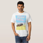 Rimini Italië strandstrand poster T-shirt (Voorkant volledig)