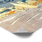 Rimini kust, Italië, meisje op grote vis Poster (Hoek)