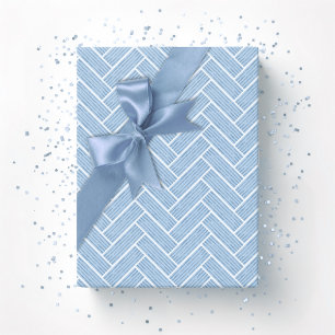 Rimpel Herringbone in Leisteen Cadeaupapier