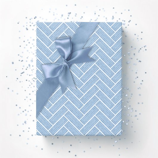 Rimpel Herringbone in Leisteen Cadeaupapier