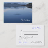 Rimpel in stilstaand blauw water - Cadeaucertifica Kortingskaartje (Voorkant / Achterkant)