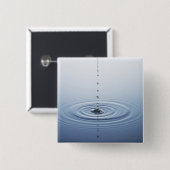 Rimpel op water vierkante button 5,1 cm (Voorkant /achterkant)