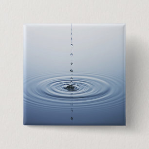 Rimpel op water vierkante button 5,1 cm