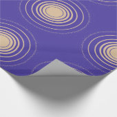 Rimpel, ringen, concentrische cirkels, goud, Paars Cadeaupapier (Hoek)