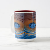 "Rimpel van sereniteit" Tweekleurige Koffiemok (Voorkant links)