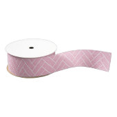 Rimpel visgraat in roze grosgrain lint (Spoel)