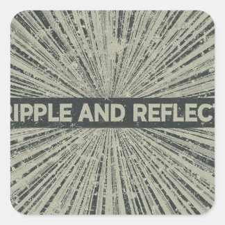 rimpelen en reflecteren vierkante sticker