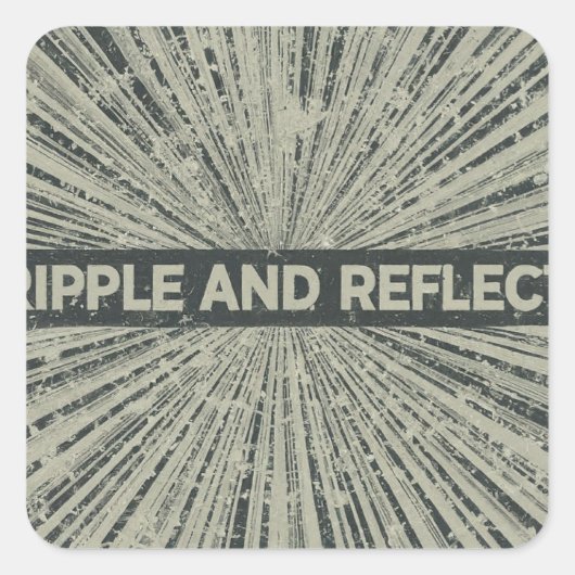 rimpelen en reflecteren vierkante sticker (Voorkant)