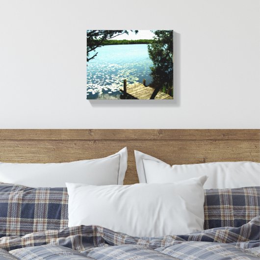 Rimpelingen op het meer verpakte canvas (Insitu (Slaapkamer))