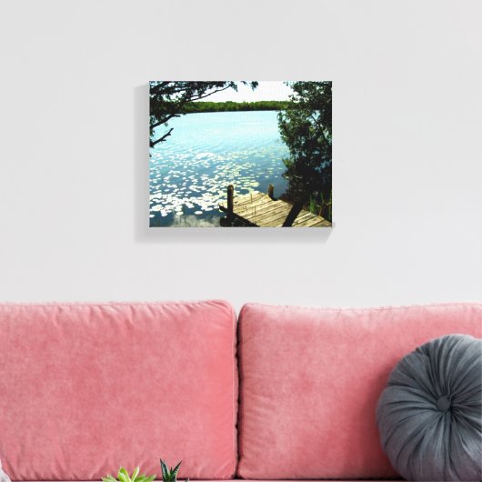 Rimpelingen op het meer verpakte canvas (Insitu (Woonkamer))