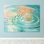 Rimpelingen van Tranquiliteit Abstract Water Harmo Canvas Afdruk (Insitu (Houten vloer))