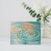 Rimpelingen van Tranquiliteit Abstracte Waterharmo Briefkaart (Staand voorkant)