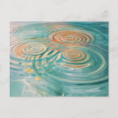 Rimpelingen van Tranquiliteit Abstracte Waterharmo Briefkaart (Voorkant)