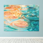 Rimpelingen van Tranquiliteit Abstracte Waterharmo Canvas Afdruk (Insitu (Houten vloer))