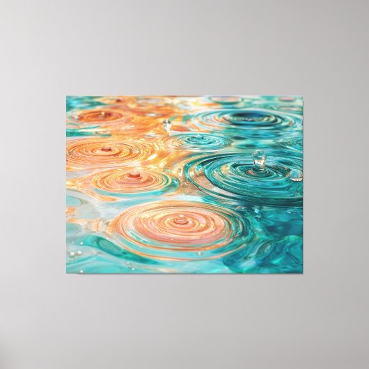 Rimpelingen van Tranquiliteit Abstracte Waterharmo Canvas Afdruk (Voorkant)