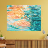 Rimpelingen van Tranquiliteit Abstracte Waterharmo Canvas Afdruk (Insitu (Woonkamer))
