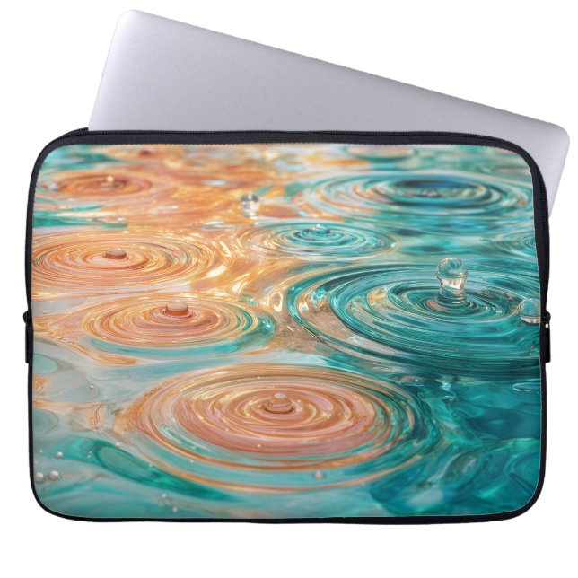 Rimpelingen van Tranquiliteit Abstracte Waterharmo Laptop Sleeve (Voorkant)