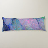 Rimpellederstijl met versleten verf, blauw lichaamskussen (Achterkant)