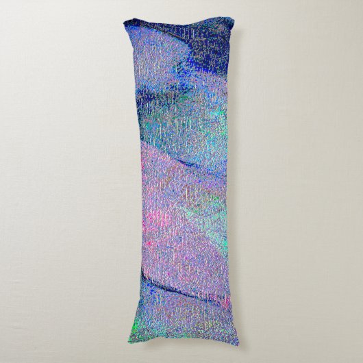 Rimpellederstijl met versleten verf, blauw lichaamskussen (Voorkant Verticaal)