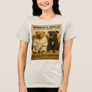 Rimpels en rimpels: het emotionele ondersteuningst Tri-Blend shirt