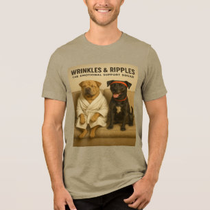 Rimpels en rimpels: het emotionele ondersteuningst Tri-Blend shirt