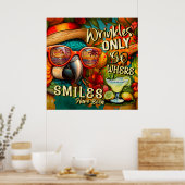 Rimpels gaan alleen waar de glimlach papegaai is g poster (Keuken)