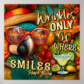 Rimpels gaan alleen waar de glimlach papegaai is g poster (Voorkant)