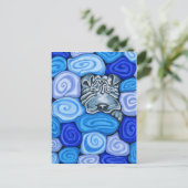 rimpels in handdoeken briefkaart (Staand voorkant)