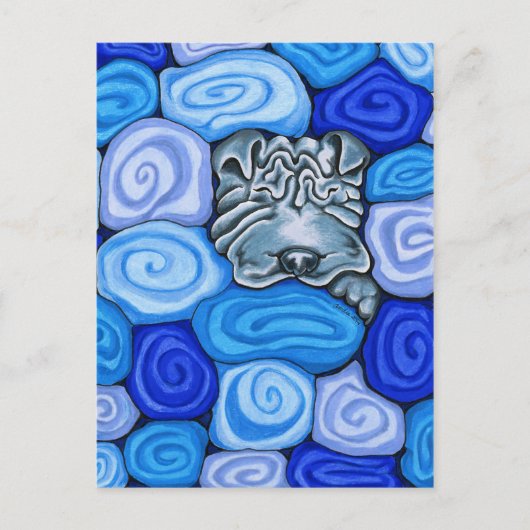 rimpels in handdoeken briefkaart (Voorkant)