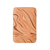 Rimpels in schoppen van oranje, gebogen bruine cil badmat (Voorkant Verticaal)