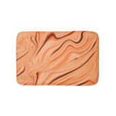 Rimpels in schoppen van oranje, gebogen bruine cil badmat (Voorkant)