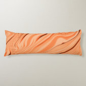 Rimpels in schoppen van oranje, gebogen bruine cil lichaamskussen (Voorkant)