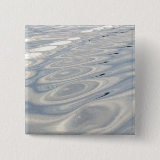 Rimpels op water vierkante button 5,1 cm (Voorkant)