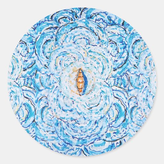 rimpels ronde sticker (Voorkant)