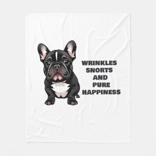 Rimpels, snurken en puur geluk fleece deken (Voorkant)