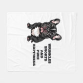 Rimpels, snurken en puur geluk fleece deken (Voorkant (Horizontaal))