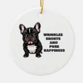 Rimpels, snurken en puur geluk keramisch ornament (Voorkant)